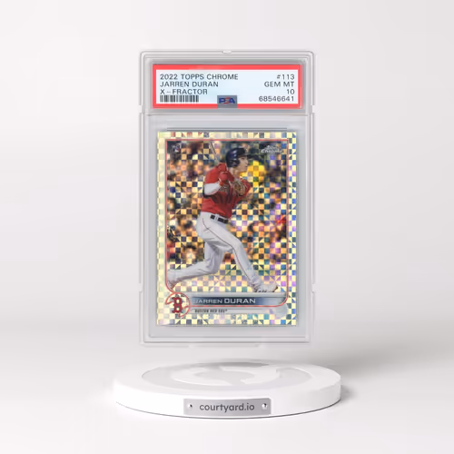 2022 Topps Chrome #113 Jarren Duran - X-Fractor (PSA 10 GEM MINT)