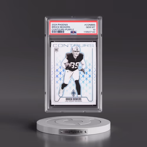 2024 Panini Phoenix Contours #CONBBS Brock Bowers - Purple (PSA 10 GEM MINT)