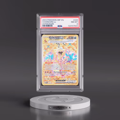 2023 Pokémon Obf EN-Obsidian Flames #228 Charizard EX - Holo Hyper Rare (PSA 8 NM-MT)