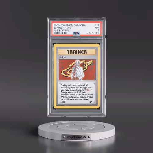 2000 Pokémon Gym Challenge #17 Blaine - 1st Edition Holo (PSA 7 NM)