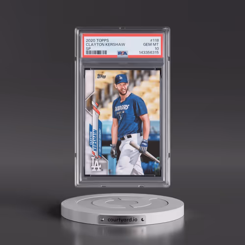 2020 Topps #118 Clayton Kershaw - SP (PSA 10 GEM MINT)