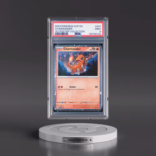 2023 Pokémon Svp EN-SV Black Star Promo #047 Charmander - 151 Poster Collection (PSA 9 MINT)