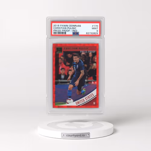 2018 Panini Donruss #170 Christian Pulisic - Press Proof-Red (PSA 9 MINT)