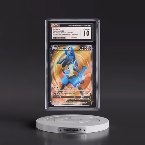 2022 Pokémon Swsh Black Star Promo #213 Lucario V - Holo Full Art Lucario Vstar Premium Collection (
