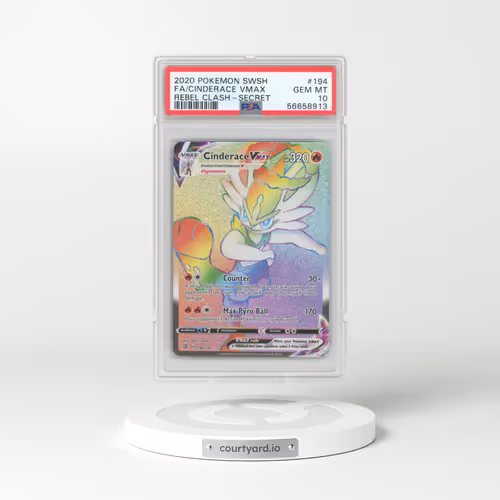 2020 Pokémon Sword & Shield Rebel Clash #194 Cinderace Vmax - Full Art Secret (PSA 10 GEM MINT)