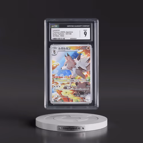 2025 Pokémon SV9-Battle Partners #107 Lycanroc - Art Rare (CGC 9 MINT)