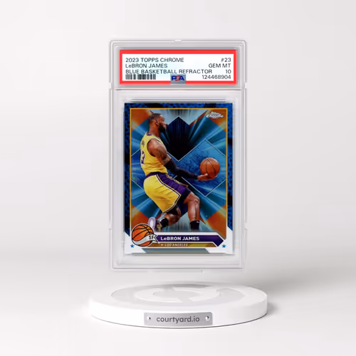 2023 Topps Chrome #23 LeBron James - Blue Basketball Refractor (PSA 10 GEM MINT)