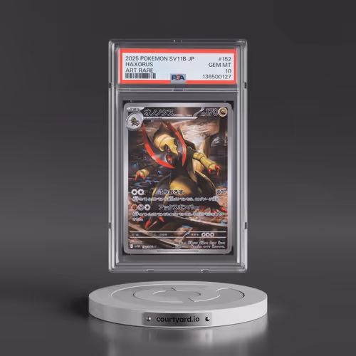2025 Pokémon Sv11b-Black Bolt #152 Haxorus - Art Rare (PSA 10 GEM MINT)