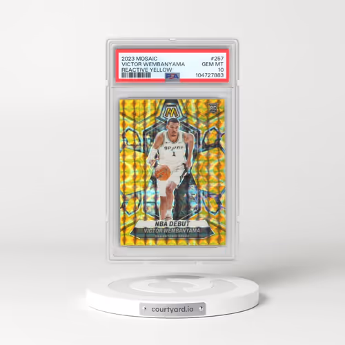 2023 Panini Mosaic #257 Victor Wembanyama - Reactive Yellow (PSA 10 GEM MINT)