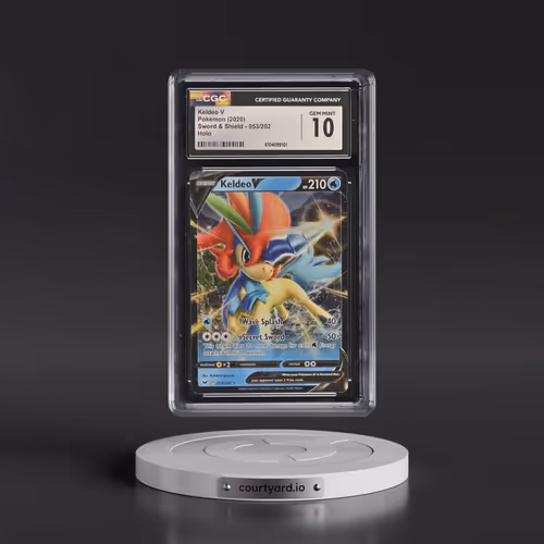 2020 Sword & Shield #053/202 Keldeo V - Holo (CGC 10 GEM MINT)