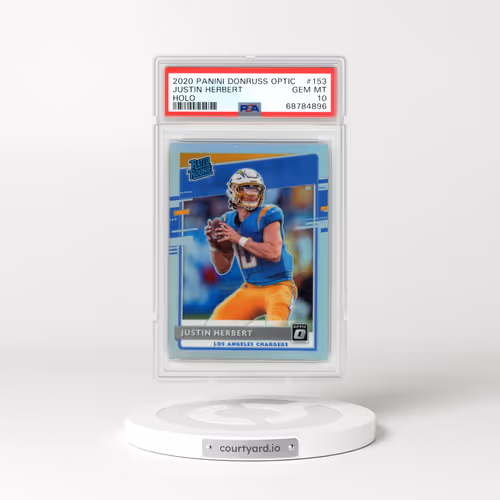 2020 Panini Donruss Optic #153 Justin Herbert - Holo (PSA 10 GEM MINT)