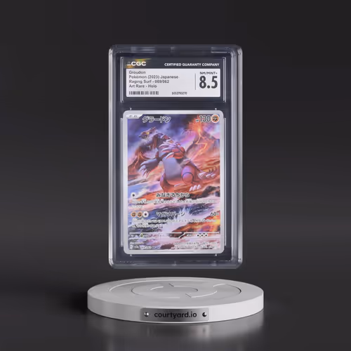 2023 Raging Surf #069/062 Groudon - Art Rare Holo (CGC 8.5 NM-MT+)