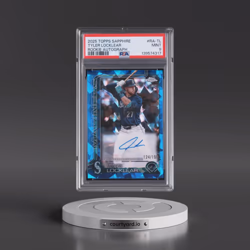 2025 Topps Chrome Sapphire Rookie Autographs #RA-TL Tyler Locklear (PSA 9 MINT)