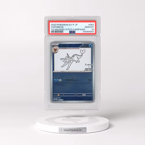 2023 Pokémon SV-P Promo #063 Vaporeon - YU Nagaba X Pokemon Card Game Campaign (PSA 10 GEM MINT)