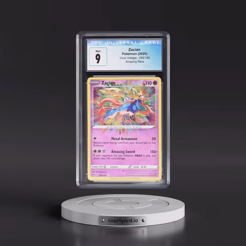 2020 Vivid Voltage #082/185 Zacian - Amazing Rare Holo (CGC 9 MINT)