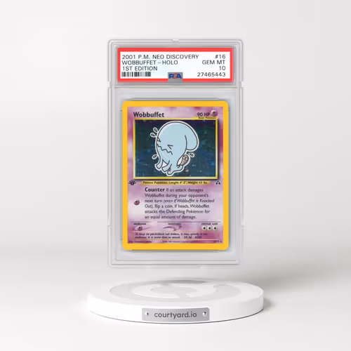 2001 Pokémon Neo Discovery #16 Wobbuffet - 1st Edition Holo (PSA 10 GEM MINT)