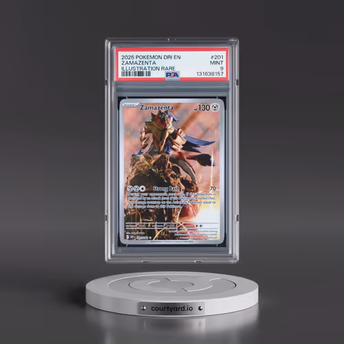 2025 Pokémon Dri EN-Destined Rivals #201 Zamazenta - Illustration Rare (PSA 9 MINT)