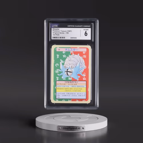 1997 (Only One Pokémon) Original Series #139 Omastar - (Blue Back) 1st Print (CGC 6 EX-NM)