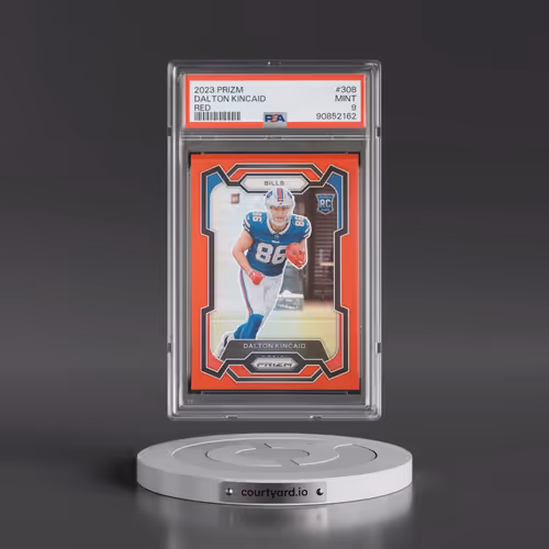 2023 Panini Prizm #308 Dalton Kincaid - Red Prizm (PSA 9 MINT)