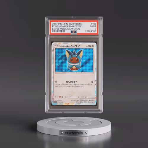 2017 Pokémon SM Promo #137 Poncho-Wearing Eevee - Eevee Mega Campaign (PSA 9 MINT)