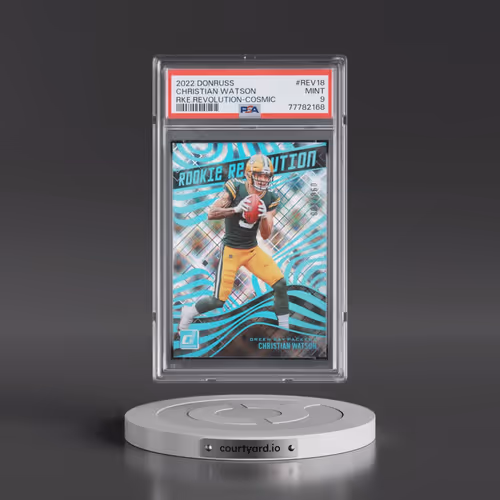 2022 Panini Donruss Rookie Revolution #REV18 Christian Watson - Cosmic (PSA 9 MINT)