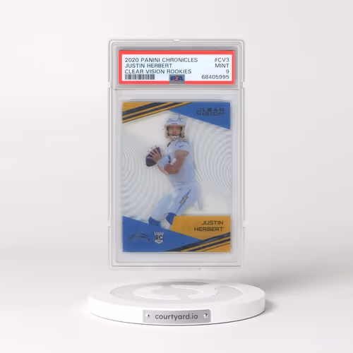 2020 Panini Chronicles Clear Vision Rookies #CV3 Justin Herbert (PSA 9 MINT)