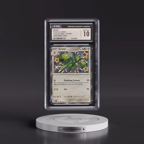 2024 Pokémon Paf EN-Paldean Fates #191 Scizor - Shiny Rare (CGC 10 GEM MINT)