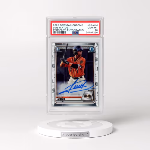 2020 Bowman Chrome Prospect Autographs #CPALM Luis Matos (PSA 10 GEM MINT)