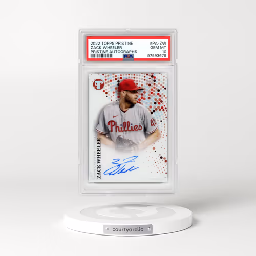 2022 Topps Pristine Pristine Autographs #PA-ZW Zack Wheeler (PSA 10 GEM MINT)