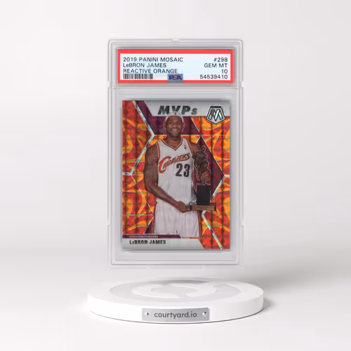 2019 Panini Mosaic #298 LeBron James - Reactive Orange (PSA 10 GEM MINT)