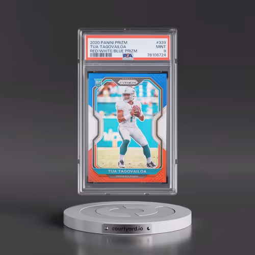 2020 Panini Prizm #339 Tua Tagovailoa - Red/White/Blue Prizm (PSA 9 MINT)