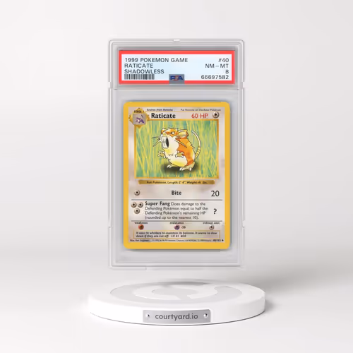 1999 Pokémon Game #40 Raticate - Shadowless (PSA 8 NM-MT)