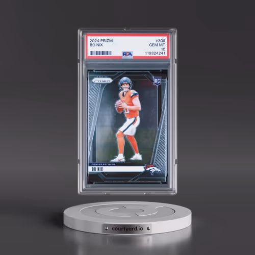 2024 Panini Prizm #309 Bo Nix (PSA 10 GEM MINT)