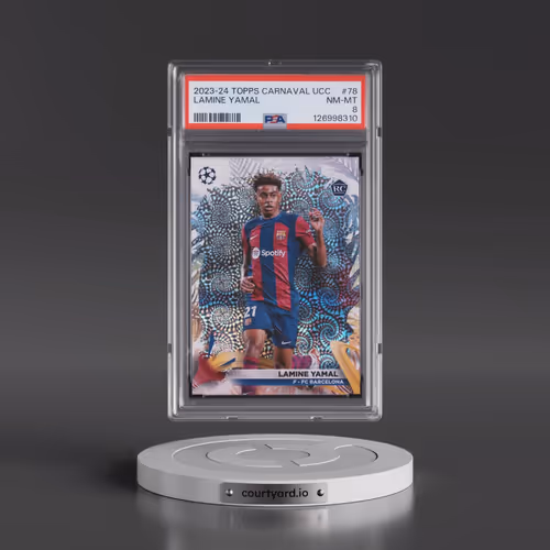 2023-24 Topps Carnaval UEFA Club Competitions #78 Lamine Yamal (PSA 8 NM-MT)