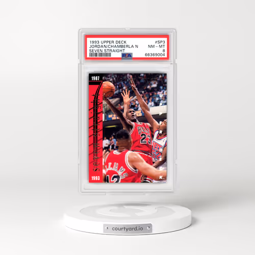1993 Upper Deck #SP3 Michael Jordan / Wilt Chamberlain - Seven Straight (PSA 8 NM-MT)