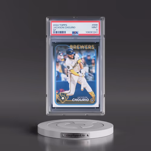 2024 Topps #698 Jackson Chourio - SP (PSA 9 MINT)
