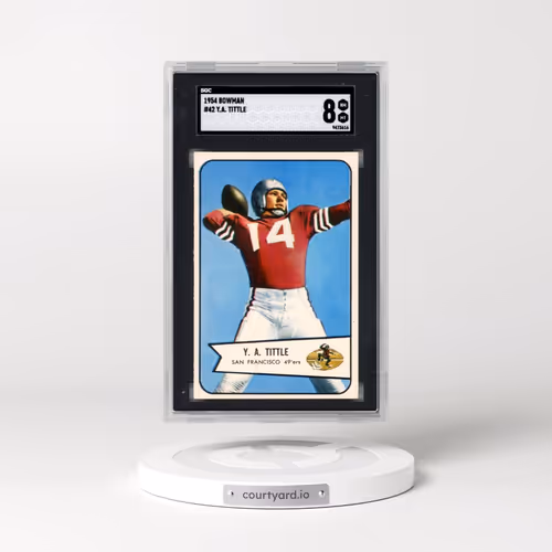 1954 Bowman #42 Y.A. Tittle (SGC 8 NM-MT)