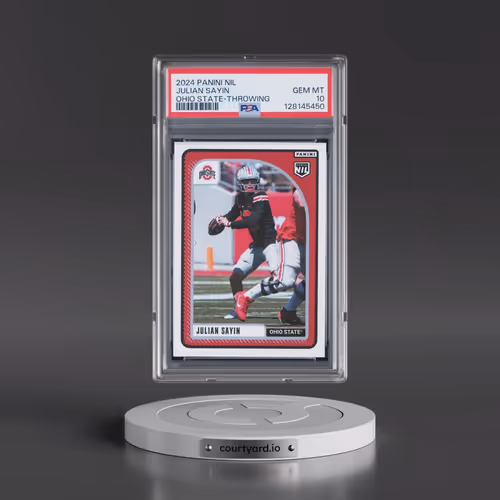 2024 Panini Nil the Ohio State University Julian Sayin - Throwing (PSA 10 GEM MINT)
