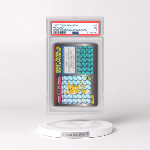 1997 Tomy Pokémon Scratch Cards #25 Pikachu - Unscratched (PSA 7 NM)