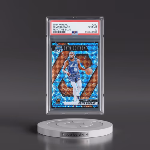 2024 Panini Mosaic #280 Kevin Durant - Reactive Blue (PSA 10 GEM MINT)