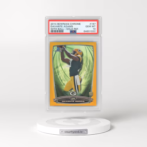 2014 Bowman Chrome #197 Davante Adams - With Ball-Gold Refractor (PSA 10 GEM MINT)