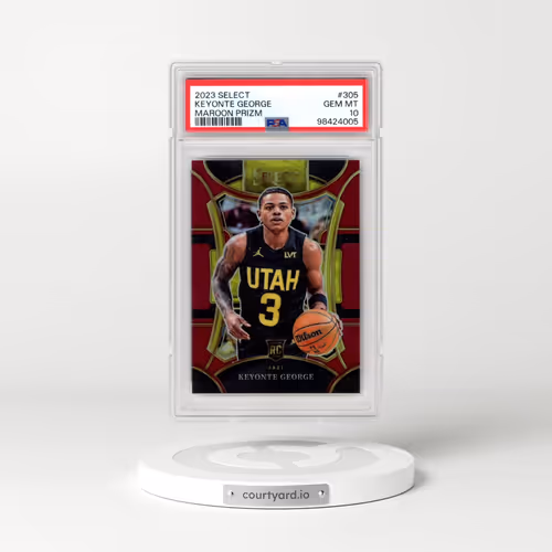 2023 Panini Select #305 Keyonte George - Maroon Prizm (PSA 10 GEM MINT)