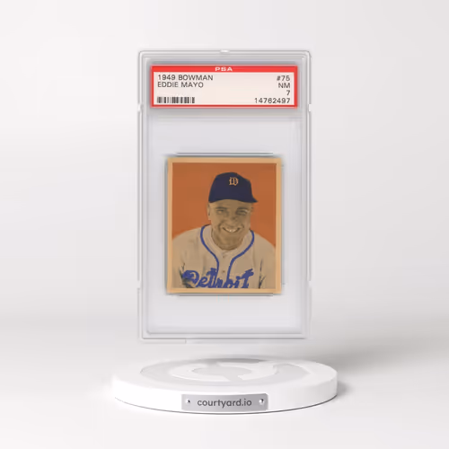 1949 Bowman #75 Eddie Mayo (PSA 7 NM)