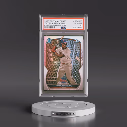 2023 Bowman Draft #BDC183 Tayshaun Walton - Chrome-Refractor (PSA 10 GEM MINT)