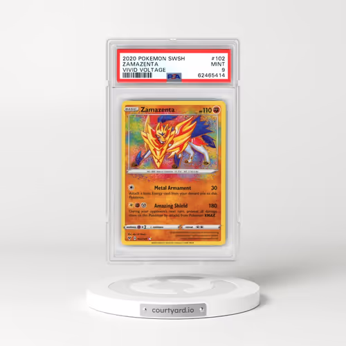 2020 Pokémon Sword & Shield Vivid Voltage #102 Zamazenta (PSA 9 MINT)
