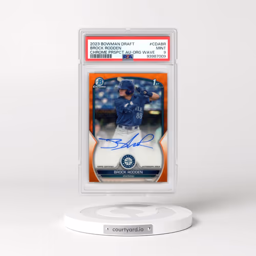 2023 Bowman Draft Chrome Prospect Autograph #CDABR Brock Rodden - Orange Wave (PSA 9 MINT)