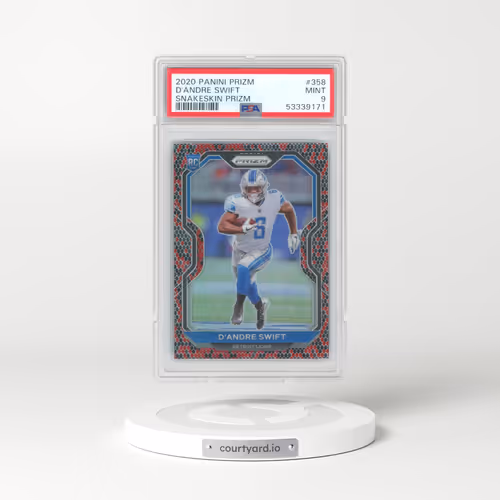 2020 Panini Prizm #358 D'Andre Swift - Snakeskin Prizm (PSA 9 MINT)