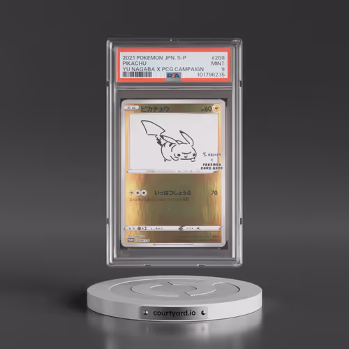 2021 Pokémon S Promo #208 Pikachu - YU Nagaba X Pokemon Card Game Campaign (PSA 9 MINT)