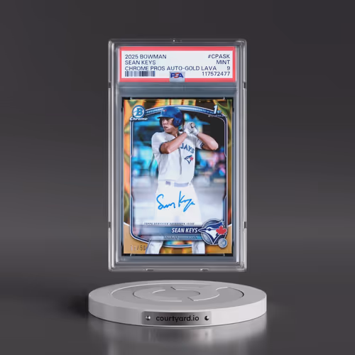 2025 Bowman Chrome Prospect Autographs #CPASK Sean Keys - Gold Lava (PSA 9 MINT)