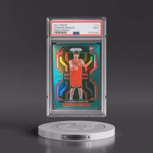 2021 Panini Prizm #318 Alperen Sengun - Green Prizm (PSA 9 MINT)